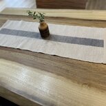 裂き織りのテーブルセンターの画像