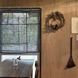 しずく色の午後｜グレーリネンのつぎはぎクロス(90×90cm)の画像