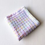 刺し子の ふんわりハンカチ   カラフルミックスの画像