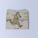 タイルの動物図鑑　ワニトイレ