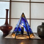 ステンドグラスランプ　六角錐の画像