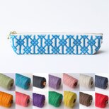 【糸色が選べる】こぎん刺しペンケース〈馬のくつわ〉マチ付き/スリムタイプ/刺し子/刺繍/推し色の画像