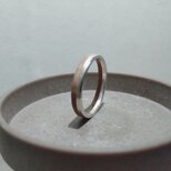 「フラットハーフ」– Silver × Wood Ringの画像