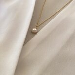 淡水バロック一粒パールペンダントネックレス　42.5ｃｍの画像