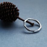 小枝 テクスチャー リング シルバー925 メンズ ユニセックスの画像