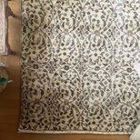 79×154 ブラウンベージュ　草花ボタニカル　セピア　トルコヴィンテージラグの画像