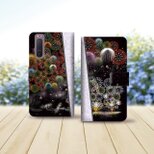 Android シンプル手帳型スマホケース（カメラ穴あり/はめ込みタイプ）【花火Ⅱ（HANABIⅡ）】の画像