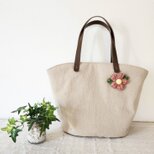 たっぷり入る❤︎合皮の持ち手のトートbagのコピーの画像