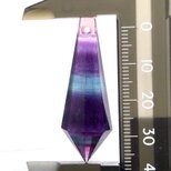 穴あきフローライトペンデュラム風ポイント[220] 41x14mm　 天然石の画像