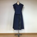 フレンチ袖のブラウス　　　着物リメイクの画像