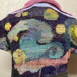 コットンカーディガン(手編み)の画像