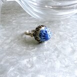 R403-ヴィンテージリング U.S.A. 1960〜70s Moroccan Design Ceramic Floralの画像