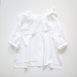 asymmetric big collar blouse (white dot)の画像