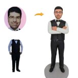 オーダーメイド 似顔絵 フィギュア 男性|写真 から フィギュア|自分の人形を作る|名入れギフト 上司 誕生日 退職のコピーの画像