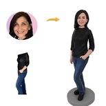 オーダーメイド 似顔絵 フィギュア 女性|写真 から フィギュア|自分の人形を作る|名入れギフト 友達 誕生日 昇進のコピーの画像