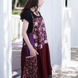 アンティークローズとすみれリネンの脇下がりキャミワンピースの画像