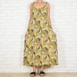 大人の夏に♪さらりと涼感！落ち着いた色合いのペイズリー柄キャミソールワンピースの画像