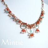 【SALE】一点もの★コーラルとアパタイトのネックレス