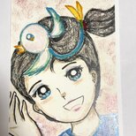 オリジナル小鳥と一緒の画像