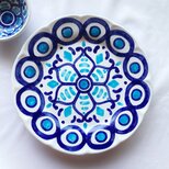 丸皿 26cm マヨリカ焼き イタリア陶器 リゾート気分 GEO061の画像