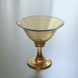 【Karhula-iittala】琥珀色のカクテルグラス  Litva 8198（A）の画像