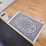 ペルシャ絨毯　ナイン産　ノーラ　玄関マット　98x60cm　　手織り絨毯　PS8224の画像