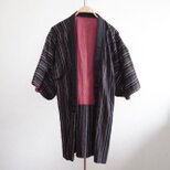 野良着｜昭和初期〜中期｜縞模様 木綿 古布｜ジャパンヴィンテージ リメイク素材にもの画像