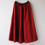 砂漠の紅を着る～木版更紗のガーグラースカートの画像
