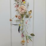 染め布花＊アンティークな薔薇のガーランド装飾　インテリア　の画像