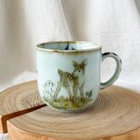 チコロット❤️すべて手描き❤️染付け❤️コロンとして可愛い❤️バンビ❤️童話❤️マグ❤️mug❤️Bambiの画像