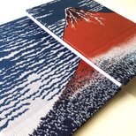 『凱風快晴〜富嶽三十六景』　葛飾北斎御朱印帳　美術名画　B6大判サイズ　北斎　赤富士　富士山　浮世絵　招福　御朱印帳　桐生織物