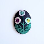 草花の刺繍ブローチ【botanical】#385のコピーの画像