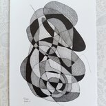 無題／A4サイズ ペン画 原画 幾何学