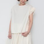 アウトレット　frill tops / cream