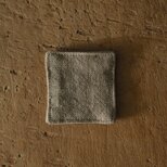 【在庫限り】リネンコースター（厚地）　サンドベージュ　6×6cm
