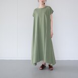 FRECKLE｜organic cotton cut and sew long one piece/vineyard green