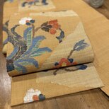 お花柄紬なごや帯