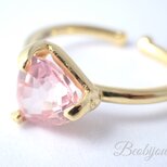新作 『Morganite』世界でひとつ天然石リングsv925＋18kgp