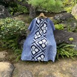【着物リメイク】浴衣地のピンタックワンピース/綿絞り