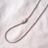 【K14gf】Biwa Pearl Asymmetry Necklace ／ビワパール アシンメトリーネックレス（Gray）