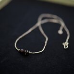 <MTO> -Garnet・Smoky quartz- silver choker