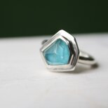 ルチルクォーツ × トルコ石　silverリング