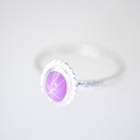リング　シルバー925　シンセティックスタールビー　1.25ct