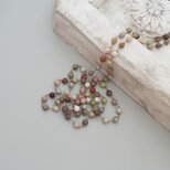 long necklace silk ジャスパー