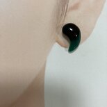 PS-13 片耳販売　勾玉めのうピアス②