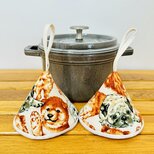 三角鍋つかみstaub　ストウブ　ホーロー　鍋つかみ　ミトン