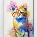 水彩画　ネコ②