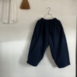 濃紺コットンゆったりパンツ(052)