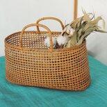 藤編み手提げ茶籠