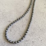 Pearls Necklaces グレーバロックパール 38.5cm（アクリルバロックパール）